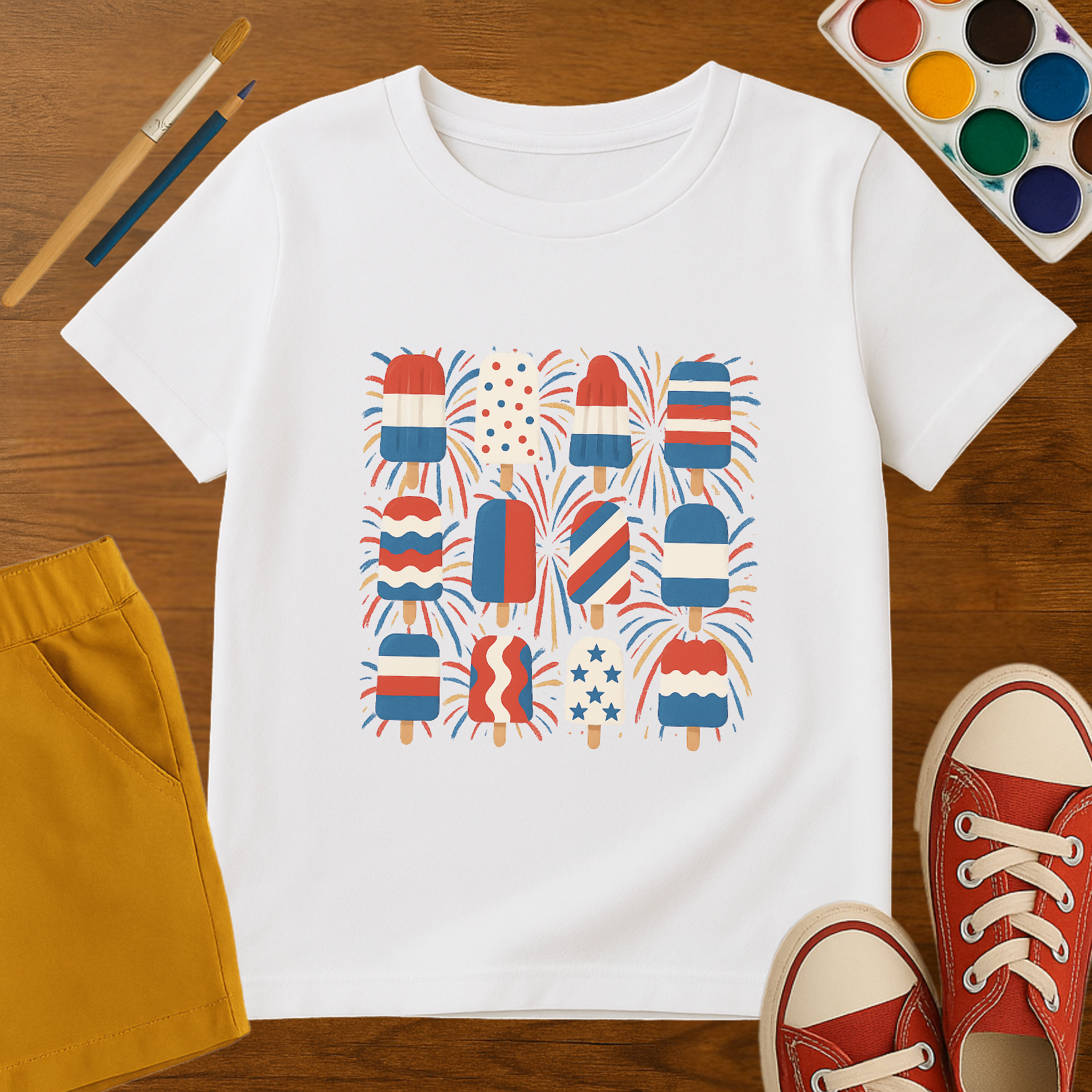 Fireworks Pops- Toddler's Fine Jersey T-Shirt