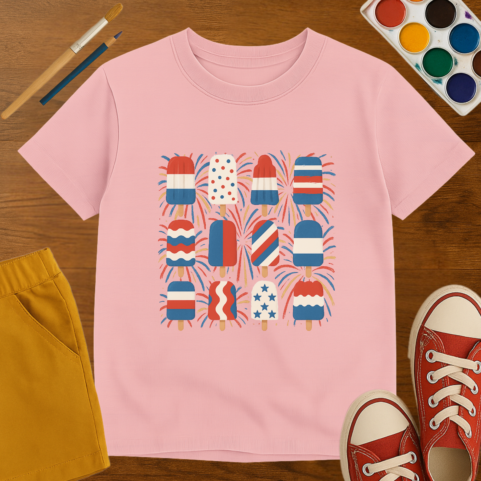 Fireworks Pops- Toddler's Fine Jersey T-Shirt