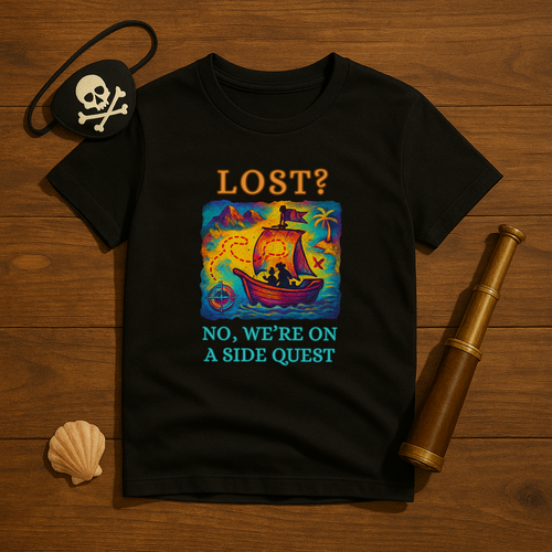 Lost? No, We’re on a Side Quest, Pirate- Kids Fine Jersey T-Shirt
