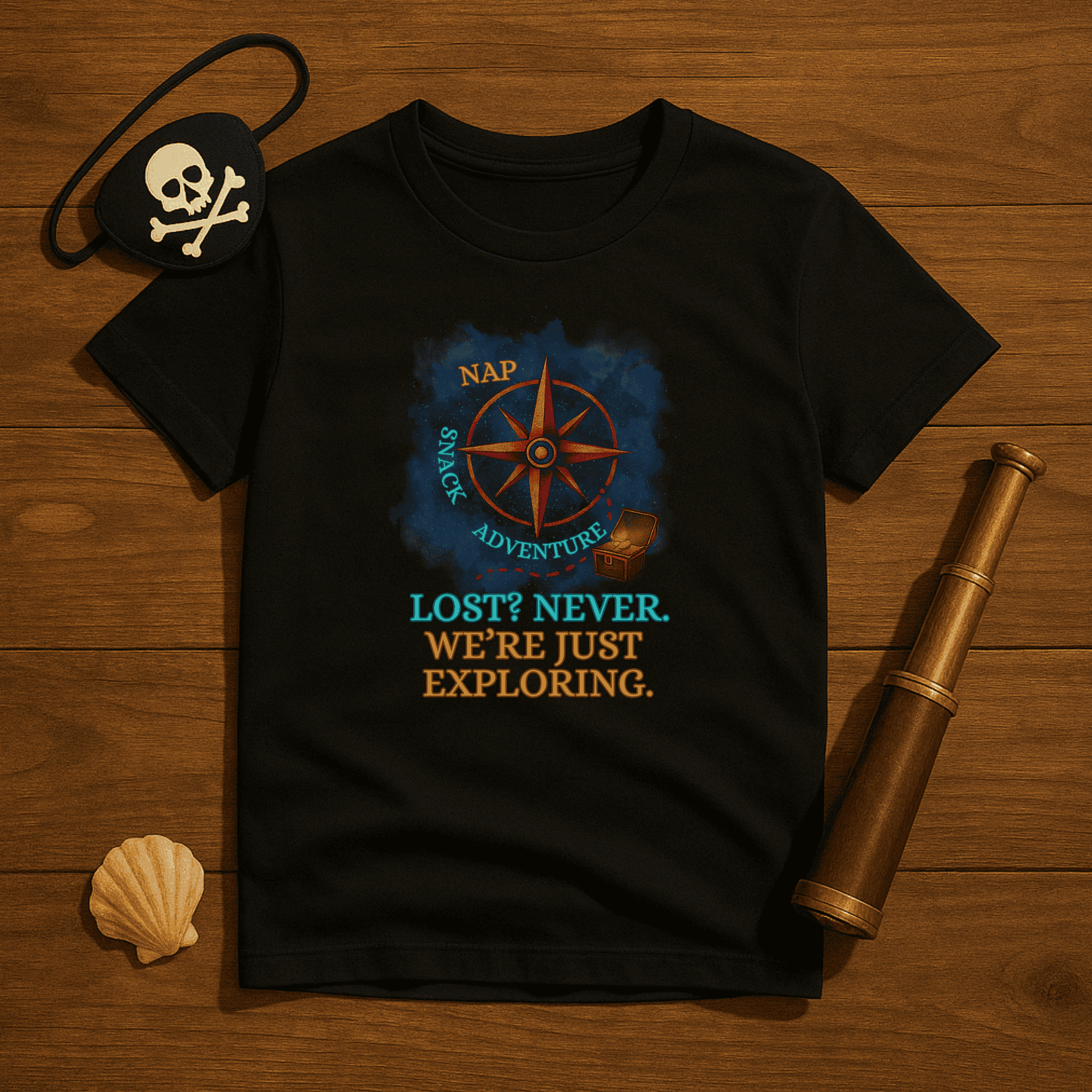Lost? Never. We’re Just Exploring- Toddler Short Sleeve T-Shirt