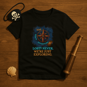 Pirate Adventure Compass Toddler T-Shirt – Lost? Never. We’re Just Exploring Toddler Tee