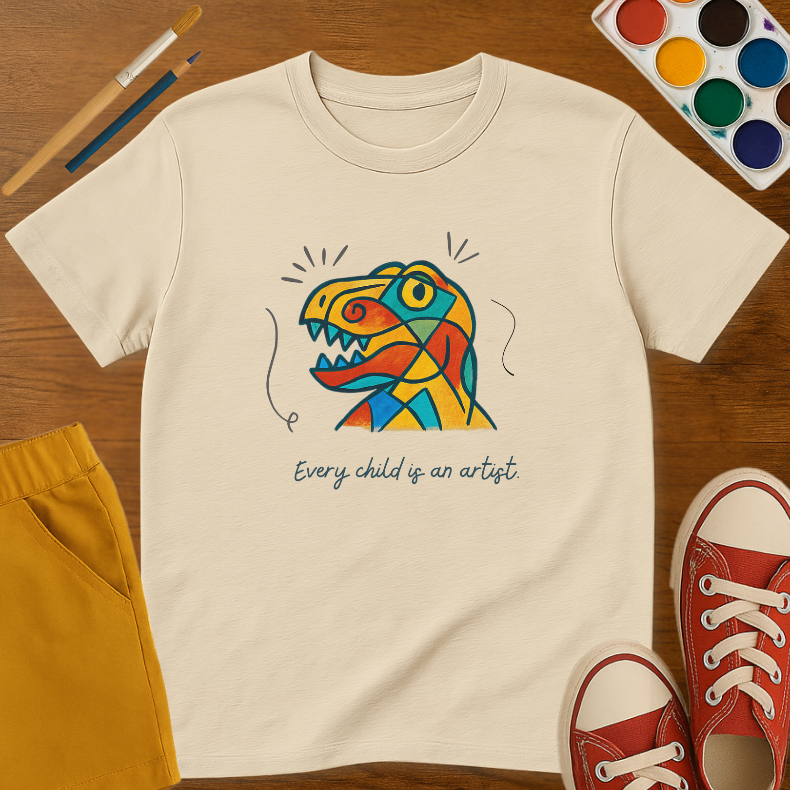 Cubism, Every Child is an Artist - Toddler Short Sleeve T-Shirt