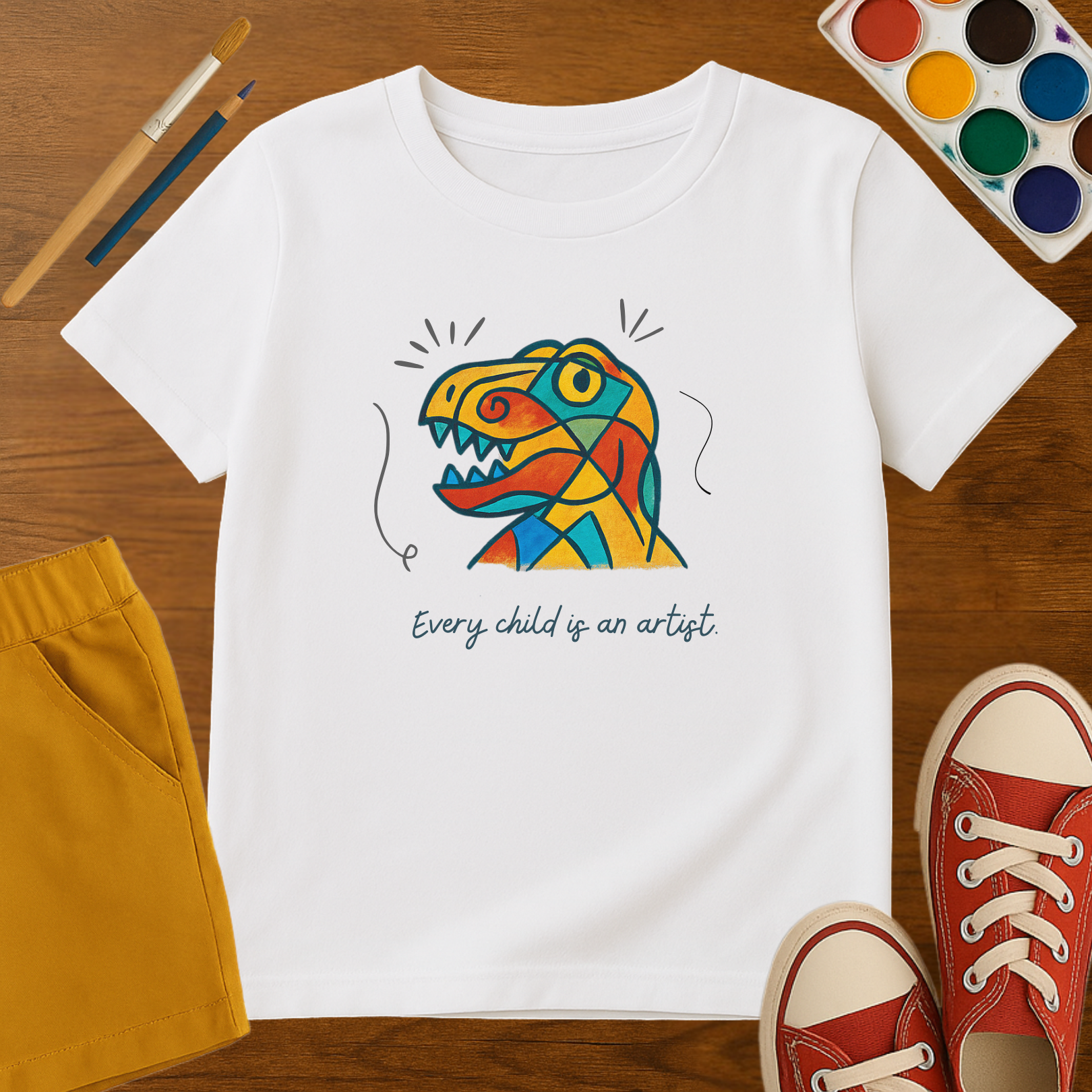Cubism, Every Child is an Artist - Toddler Short Sleeve T-Shirt