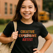 Creative Artist Vibes Youth Short Sleeve T-Shirt- Bold & Expressive Graphic Tee
