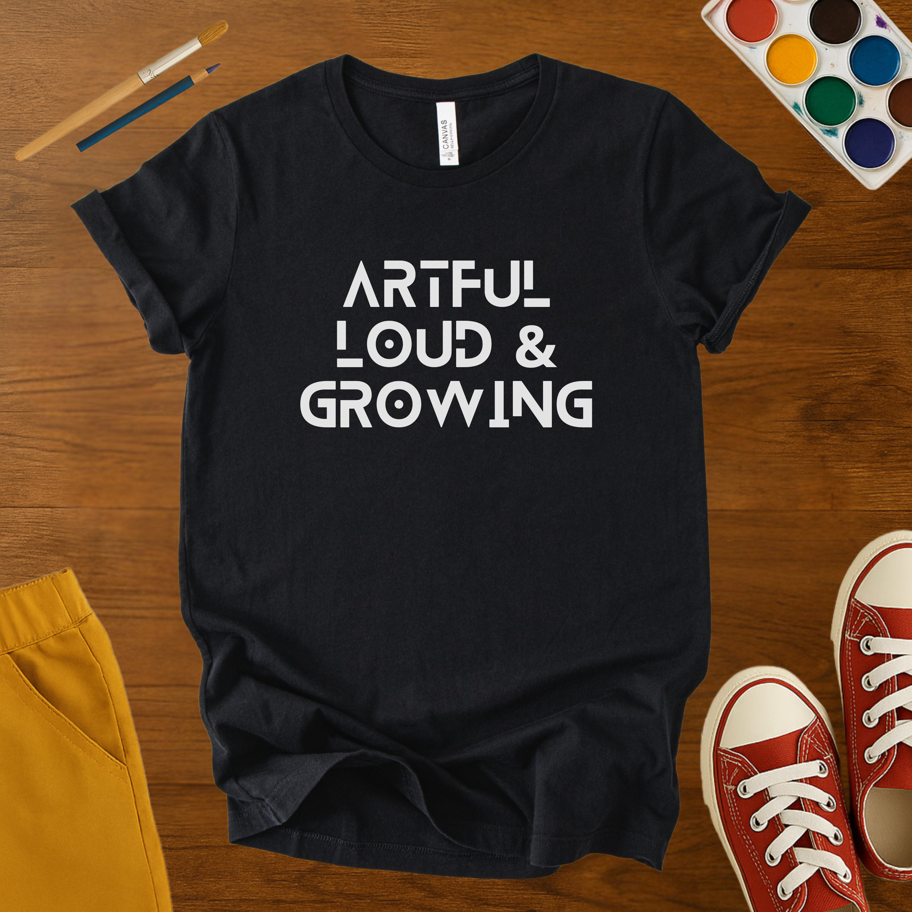 Artful Loud & Growing, Bold Creative Expression Tee for Confident Kids