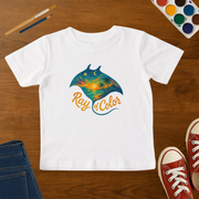 Ray of Color Toddler T-Shirt | Manta Ray Ocean Sunset Graphic Tee