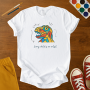 Cubist Dinosaur Youth Graphic Tee