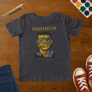 Frankenstein Reassembled in Cubism Halloween Toddler T-Shirt – Retro Monster Graphic Tee for Spooky Season