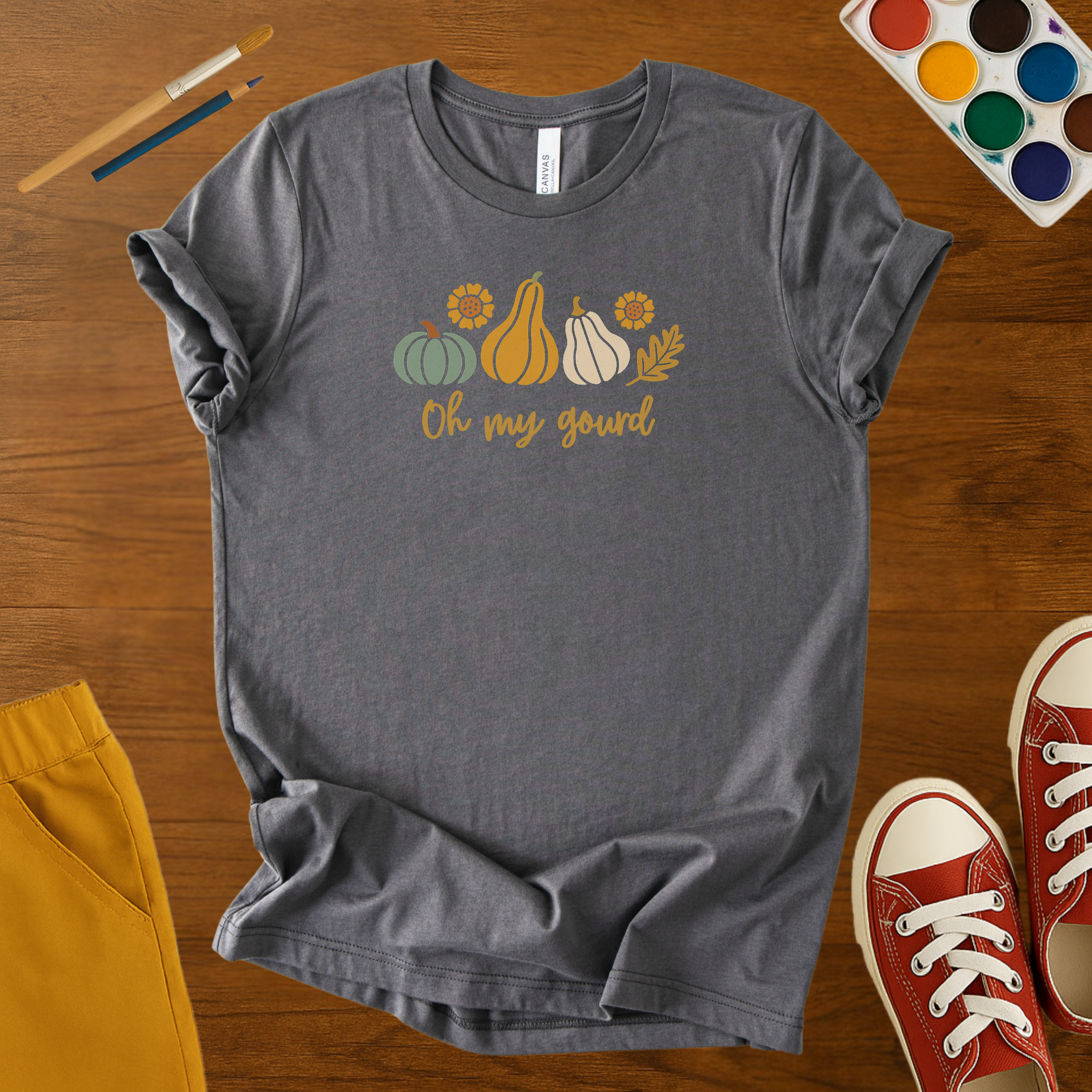 Oh My Gourd Youth T-Shirt – Cute Thanksgiving Graphic Shirt for Kids