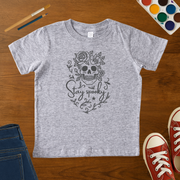 Stay Spooky Floral Skull Halloween Toddler Graphic Tee