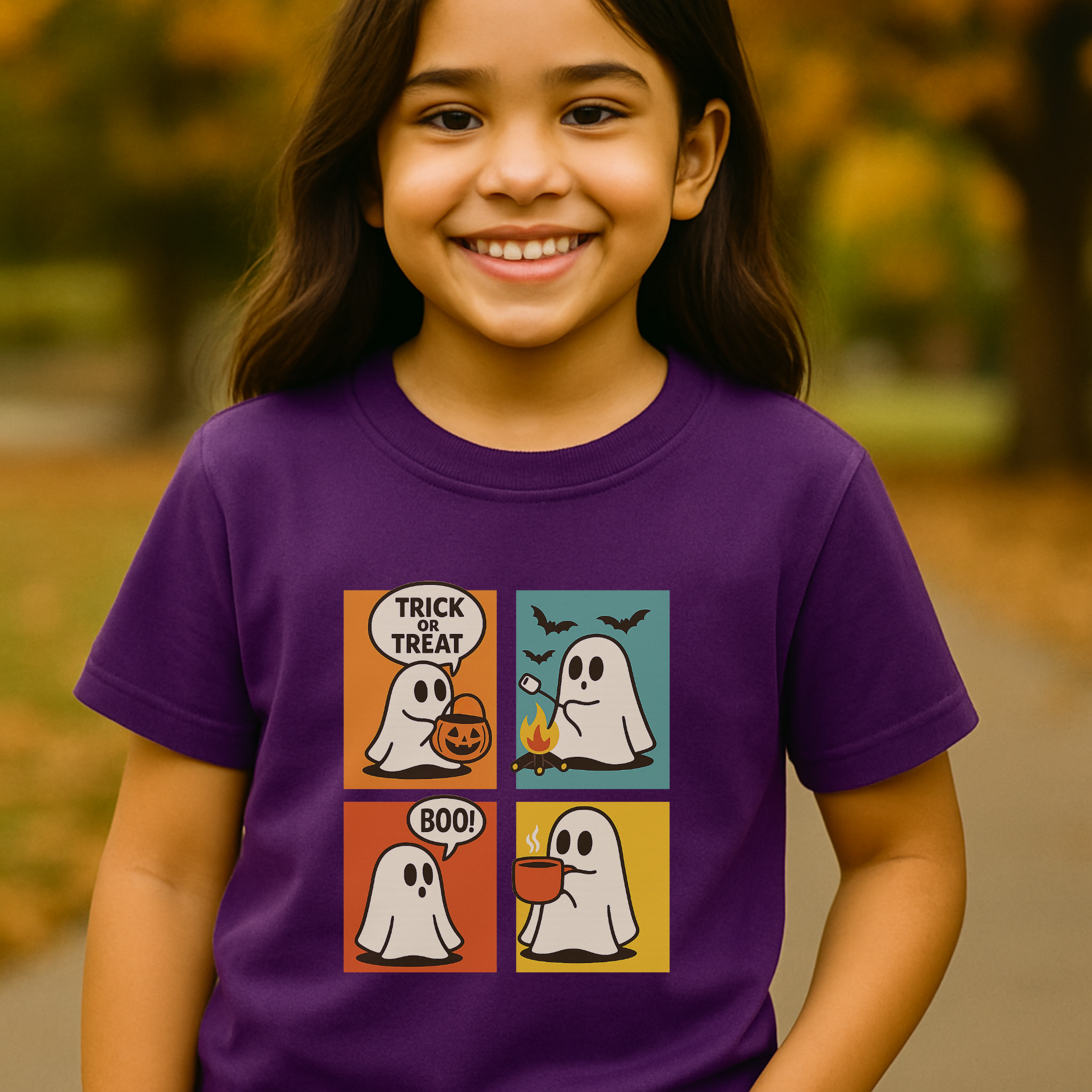 POP ART Ghost Halloween Kids T-Shirt