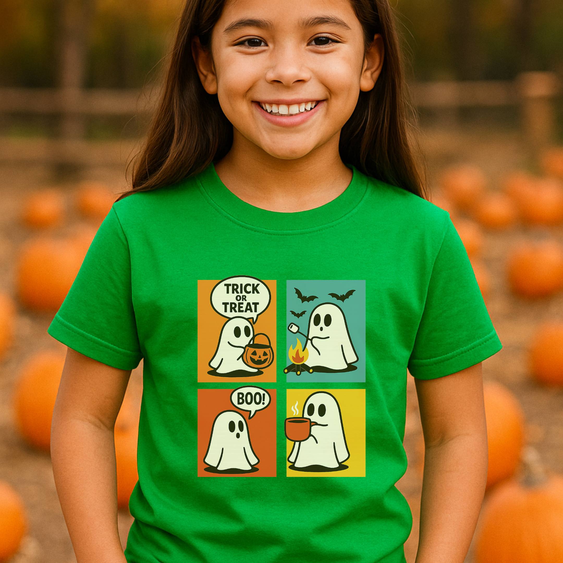 POP ART Ghost Halloween Kids T-Shirt