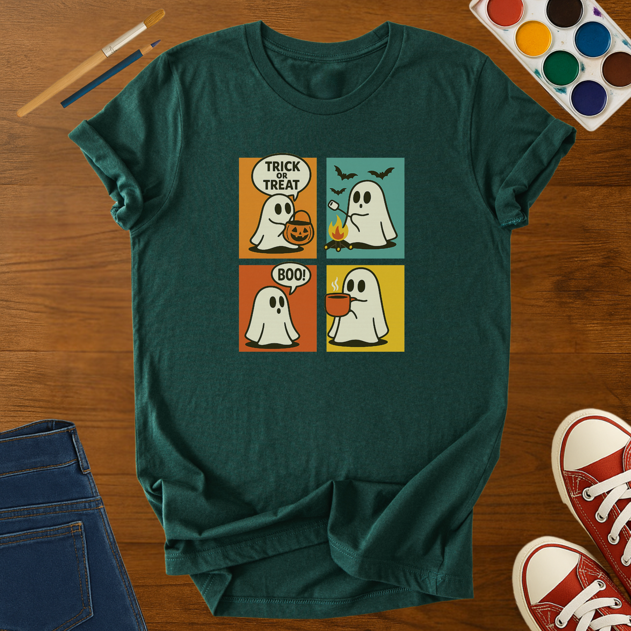 POP ART Ghost Adult Graphic T-Shirt