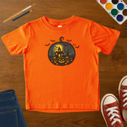 Haunted Gourd Halloween Graphic T-Shirt for Toddler