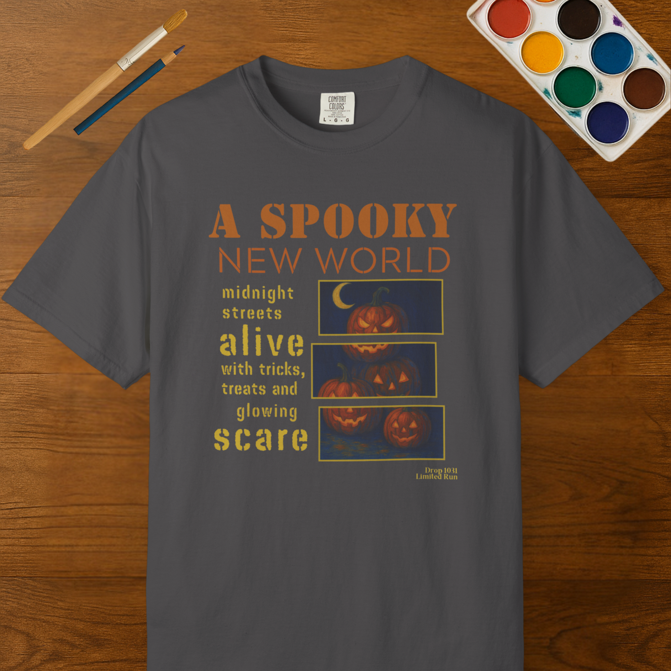 A Spooky New World Pumpkin Patch Adult Graphic Tee