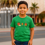 Sticky Fractions Kids Math Caramel Apple Fall Graphic Tee