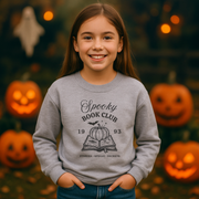 Vintage Spooky Book Club, Youth Crewneck Sweatshirt
