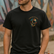 Forever Spooky Skeleton Cubist Art Adult Graphic Tee