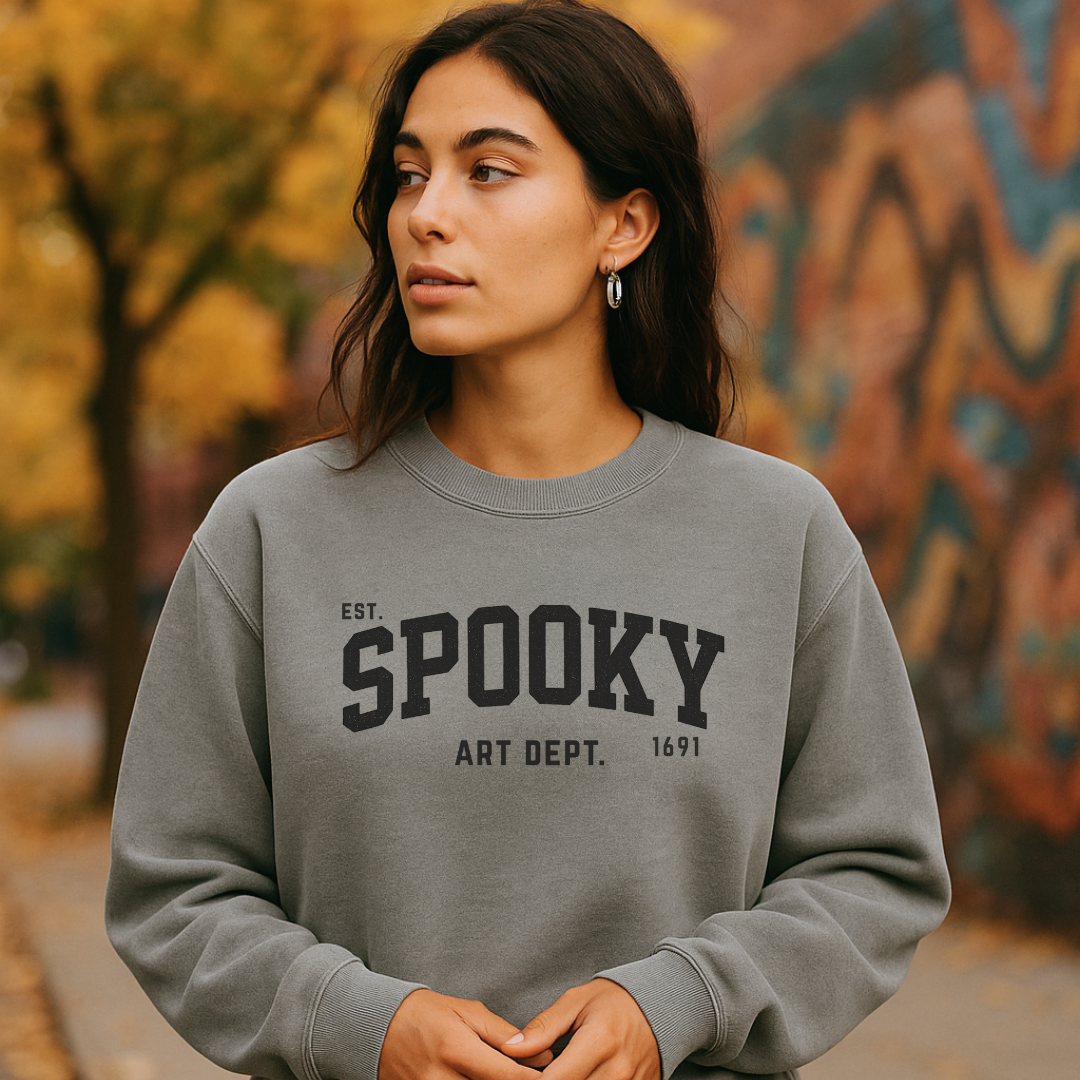 SPOOKY Art Dept. 1691 Adult Crewneck Sweatshirt