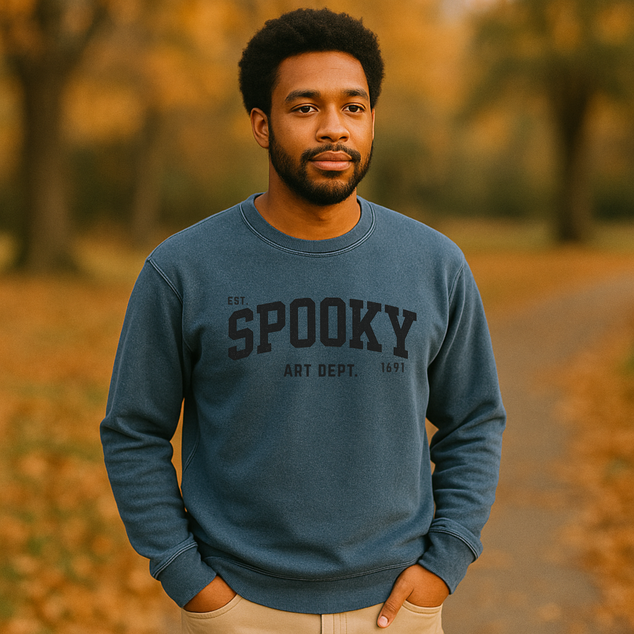 SPOOKY Art Dept. 1691 Adult Crewneck Sweatshirt