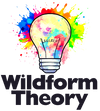 Colorful light bulb graphic with 'Wildform Theory' text on a white background